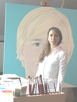 Claudia Hernandez at her Studi in Bogota- Colombia